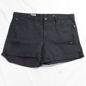 Gap 33 Sexy Boyfriend‎ Black Destroyed Stretch Denim Womens Shorts